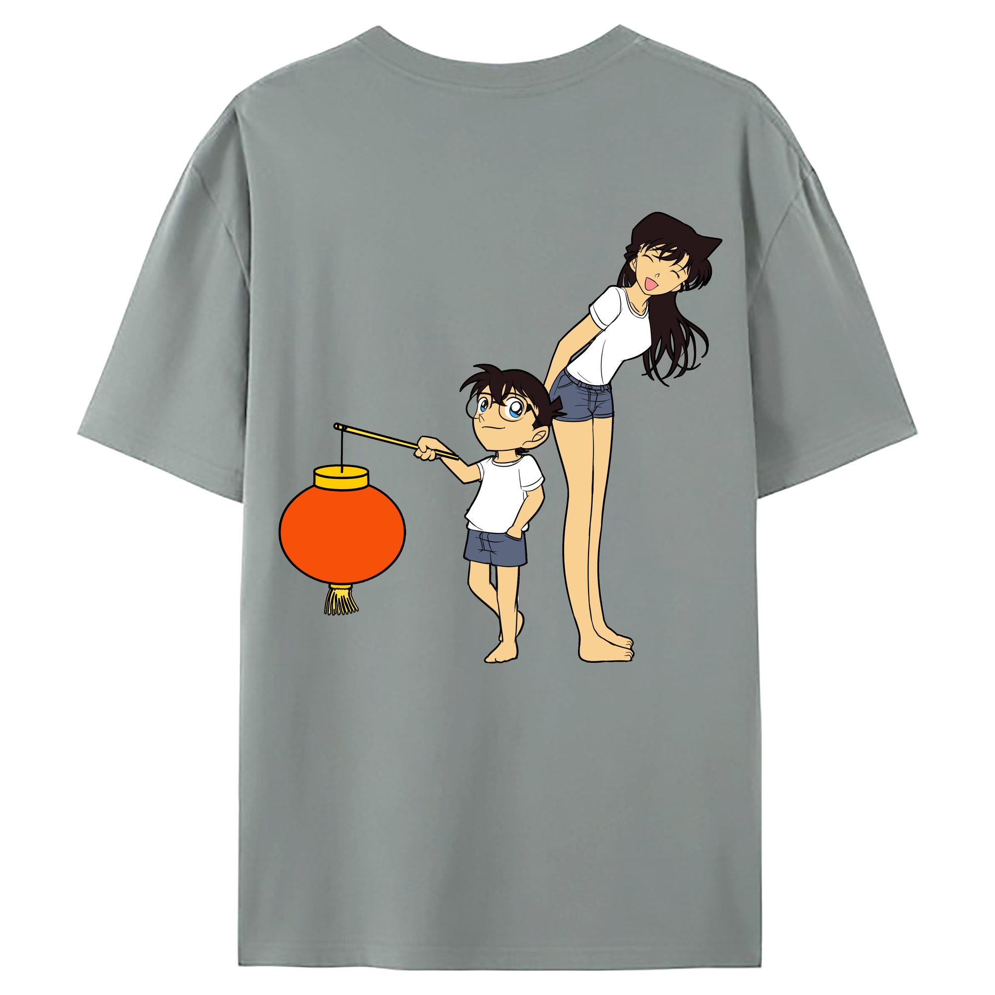 （画像用） 名探偵コナン 毛利 蘭 もうり らん、モーリ ラン Detective Conan Rachel Moore 綿100％ メンズ半袖Tシャツ（バックプリント） 通気性